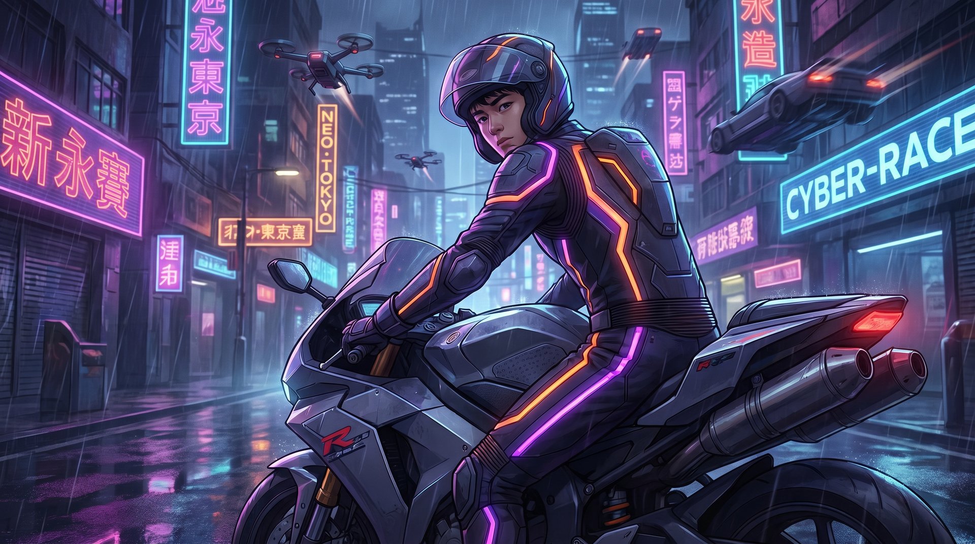 麻豆视频动漫-机车骑士赛博之旅